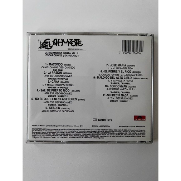 Oscar Chavez Latinoamerica Canta Vol II 2 CD CDNPM 1479 Polygram 1992 Import Mex - Picture 2 of 5